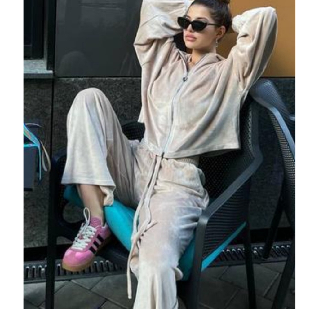 Tan Casual Pants Set